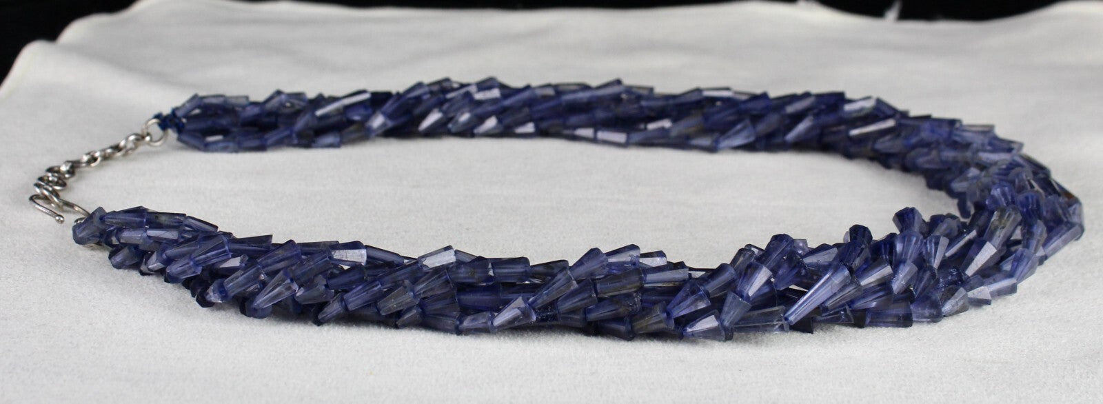 Natural Iolite Teardrops Fancy Blue Gemstone Necklace 498 Ct Fashion Beaded 8 L