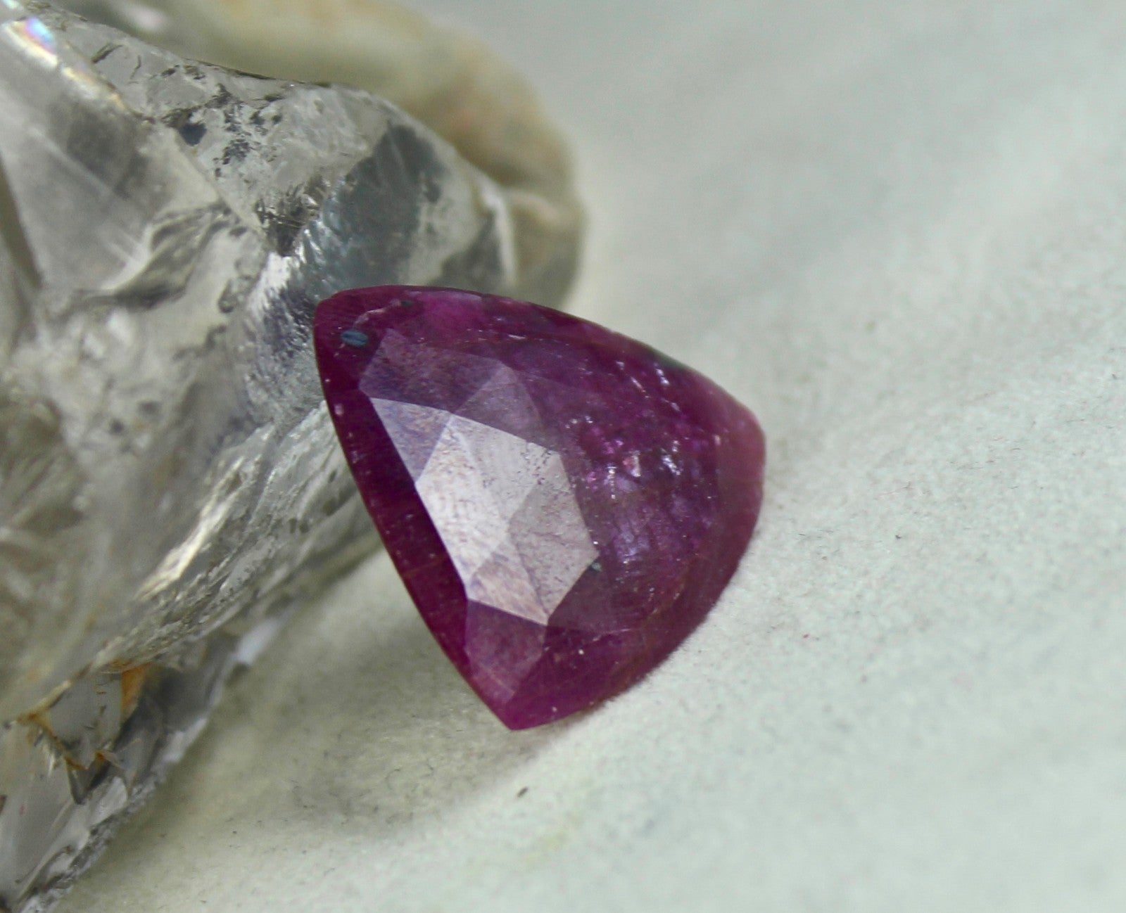 Natural Ruby 24.50ct Triangle Cabochon 24mm Gemstone Pendant