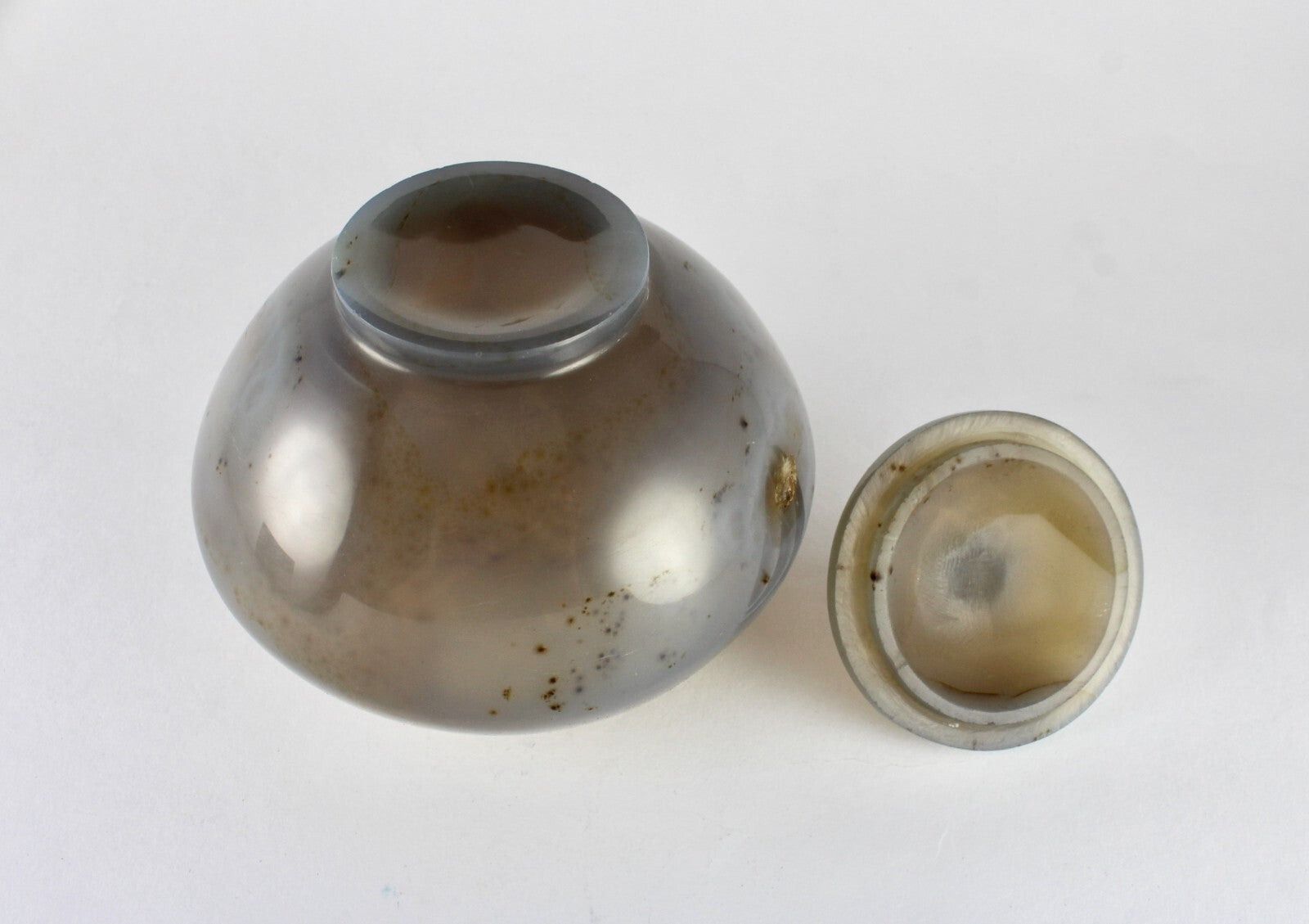 Certified 5" Handcrafted Carved Chalcedony 2935ct Gemstone Pot For Home Decor