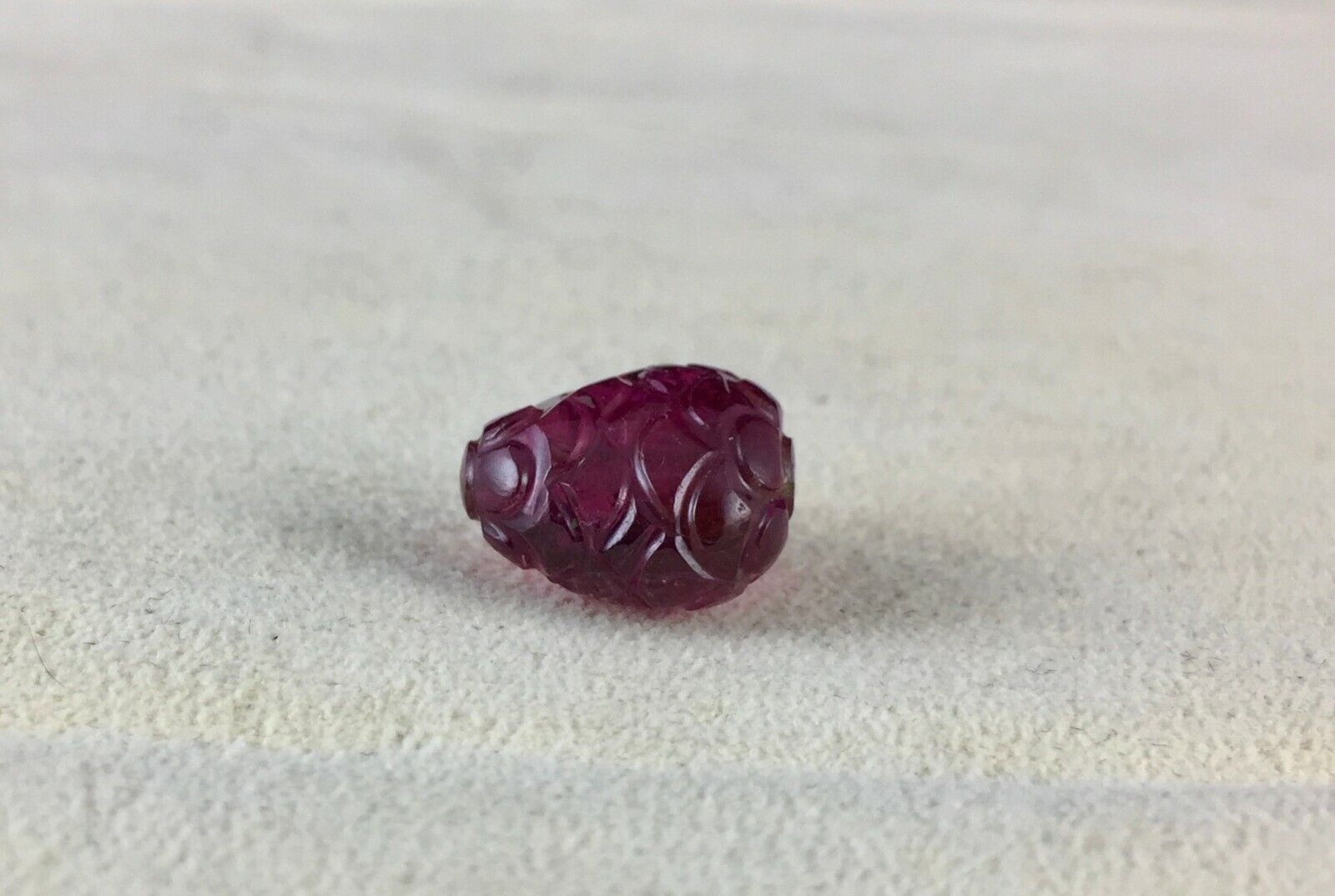 NATURAL TOURMALINE CARVED CABOCHON DRILLED BEAD 11.83 CTS GEMSTONE FOR PENDANT