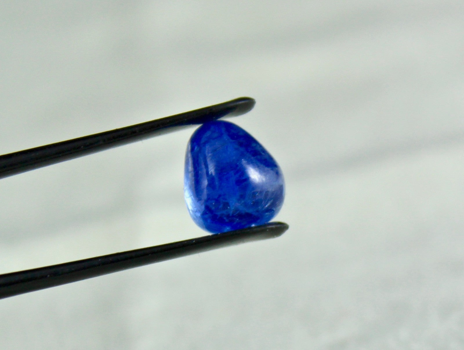 Certified Triangle Cabochon 8.57 Ct Natural Blue Sapphire Ring Pendant For Women