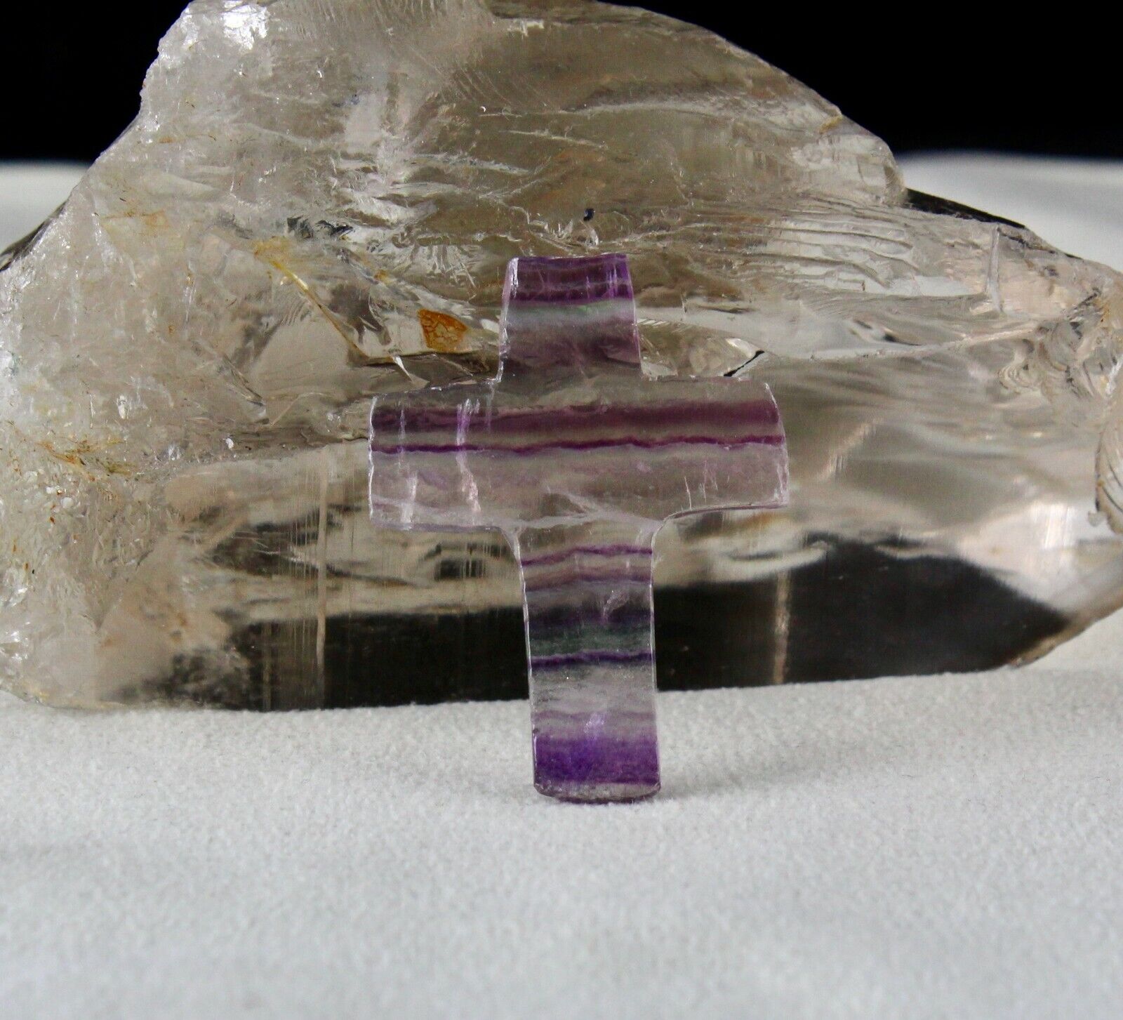 VINTAGE NATURAL MULTI QUARTZ 6 PCS 289 CARATS GEMSTONE SPIRITUAL CROSS PENDANT