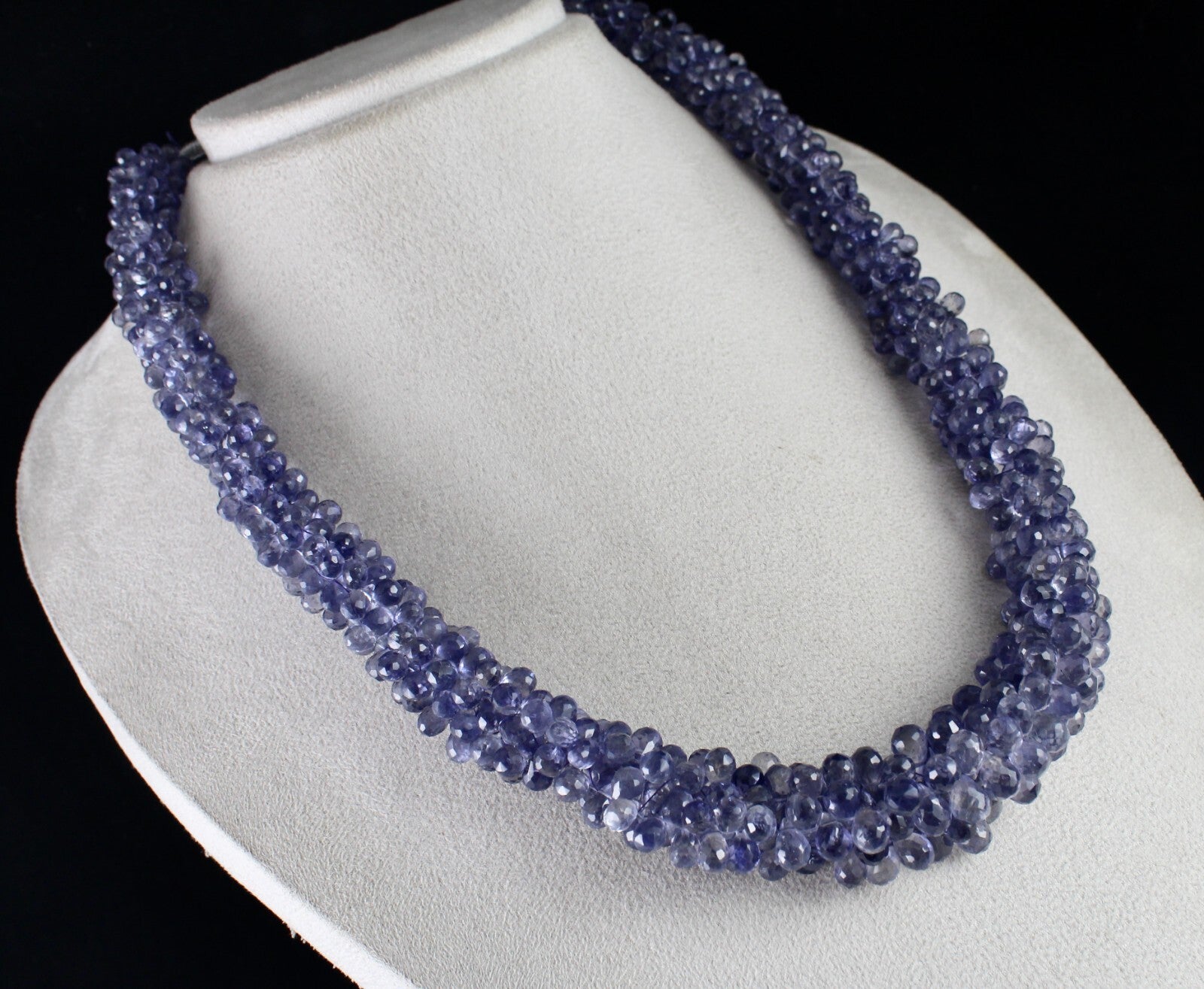 Certified Natural Blue Iolite Teardrop 901 Ct Gemstone Fashion Necklace