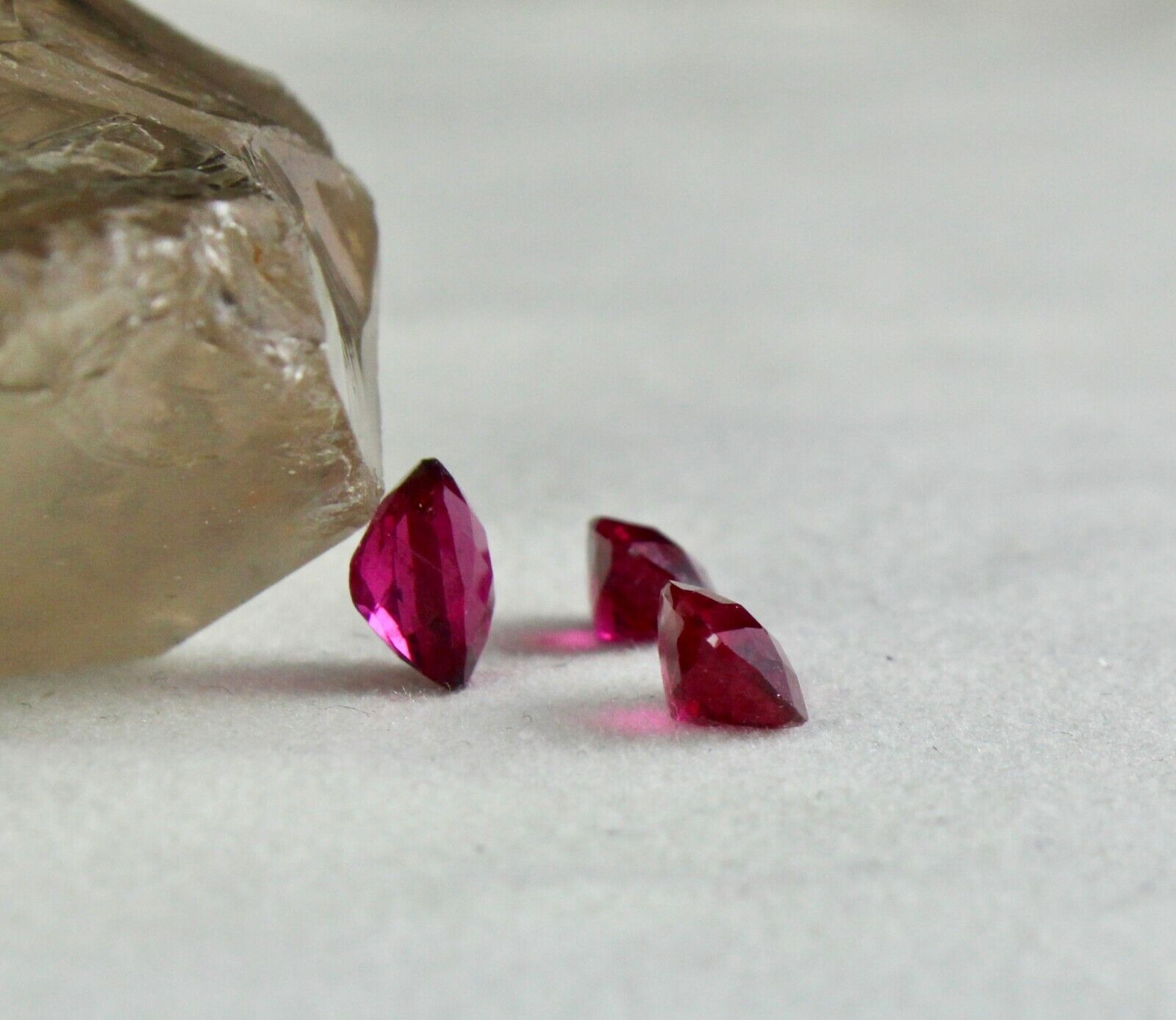 Natural Rubellite Pink Tourmaline Cut 3 Pcs 4.57 Ct Gemstone For Ring Pendant