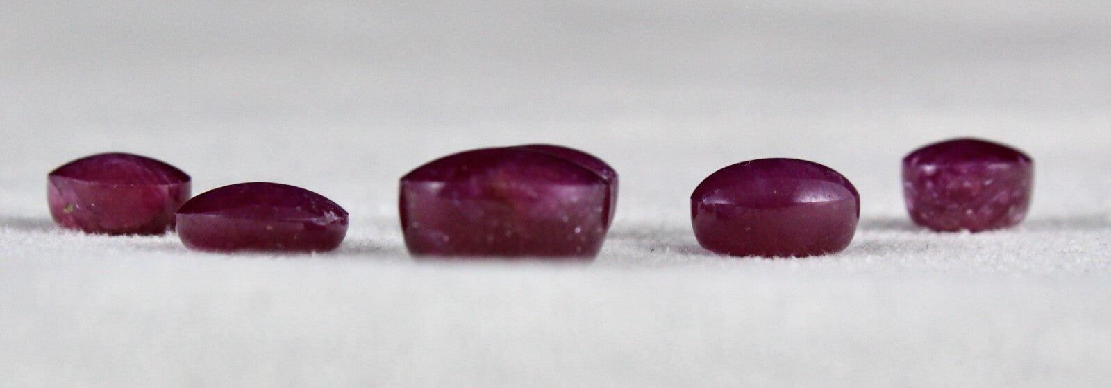 Certified Natural Star Ruby Oval Cabochon 23.09ct 6pc Loose Gemstone Set