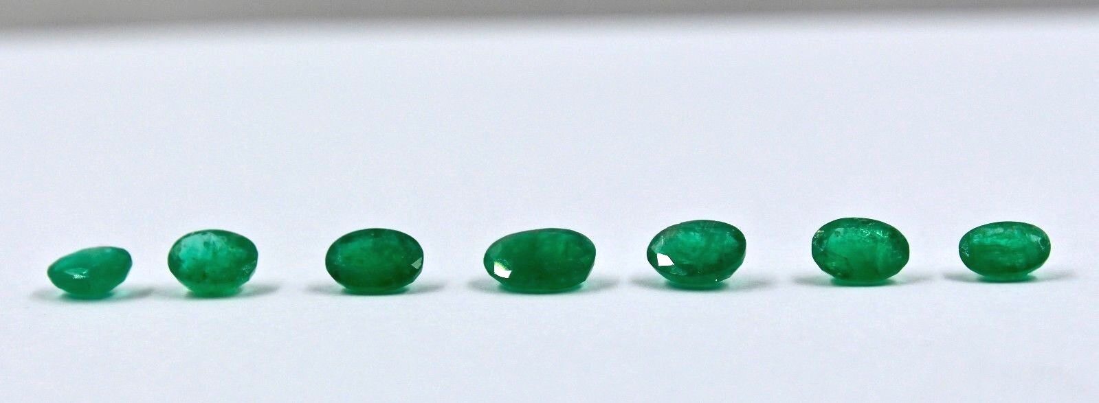 Natural Zambia Emerald Oval Cut 7 Pc 7.30 Ct Loose Gemstone For Designing Set