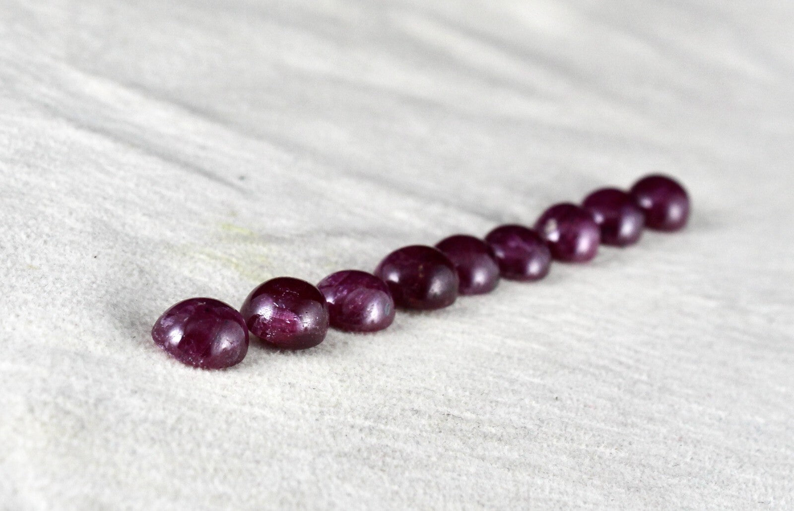 Certified Natural Unheated Ruby Cabochon 53.90ct Sterling Silver Bracelet