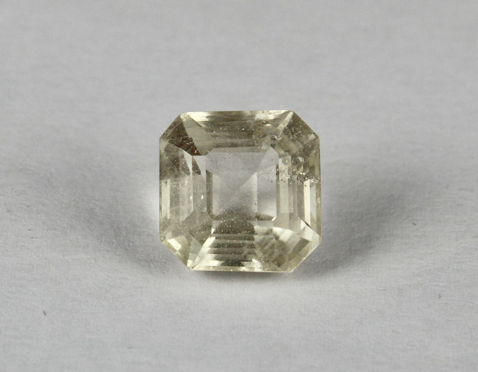 Certified Natural Unheated Yellow Sapphire 10.70ct Octagon Sterling Silver Ring