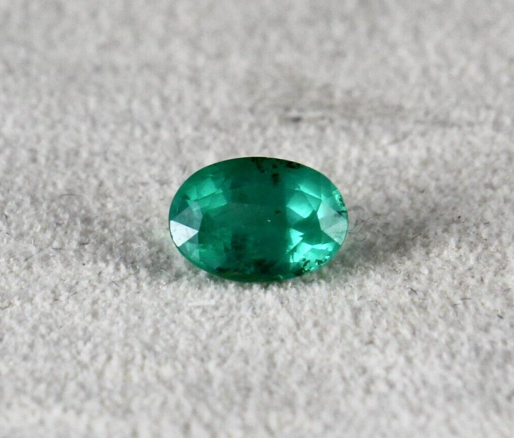Natural Zambian Emerald 1.12ct Oval Cut Gemstone Ring Pendant