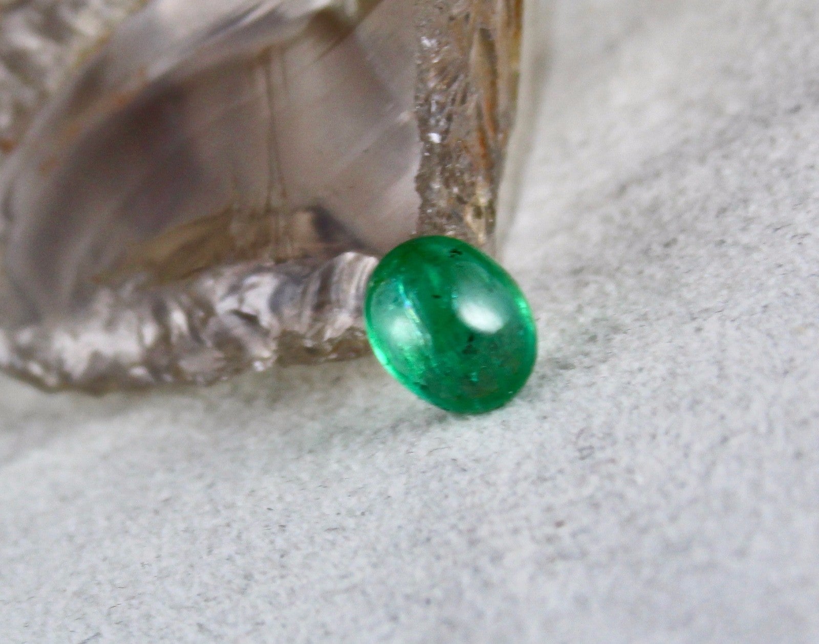 Certified Natural Zambian Emerald Oval Cabochon 3.71 Ct Gemstone For Ring