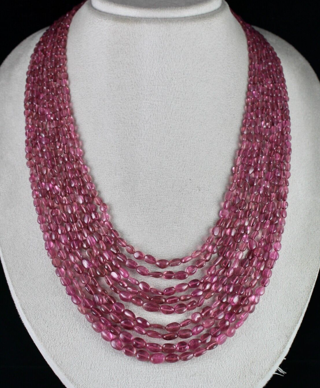 Certified Natural Pink Tourmaline 610 Ct Gemstone Statement Necklace For Women