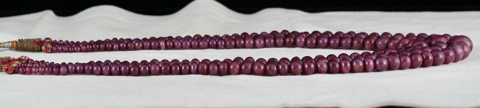 Natural Ruby Beads Round 3 Line 444 Carats Untreated Gemstone beaded Necklace