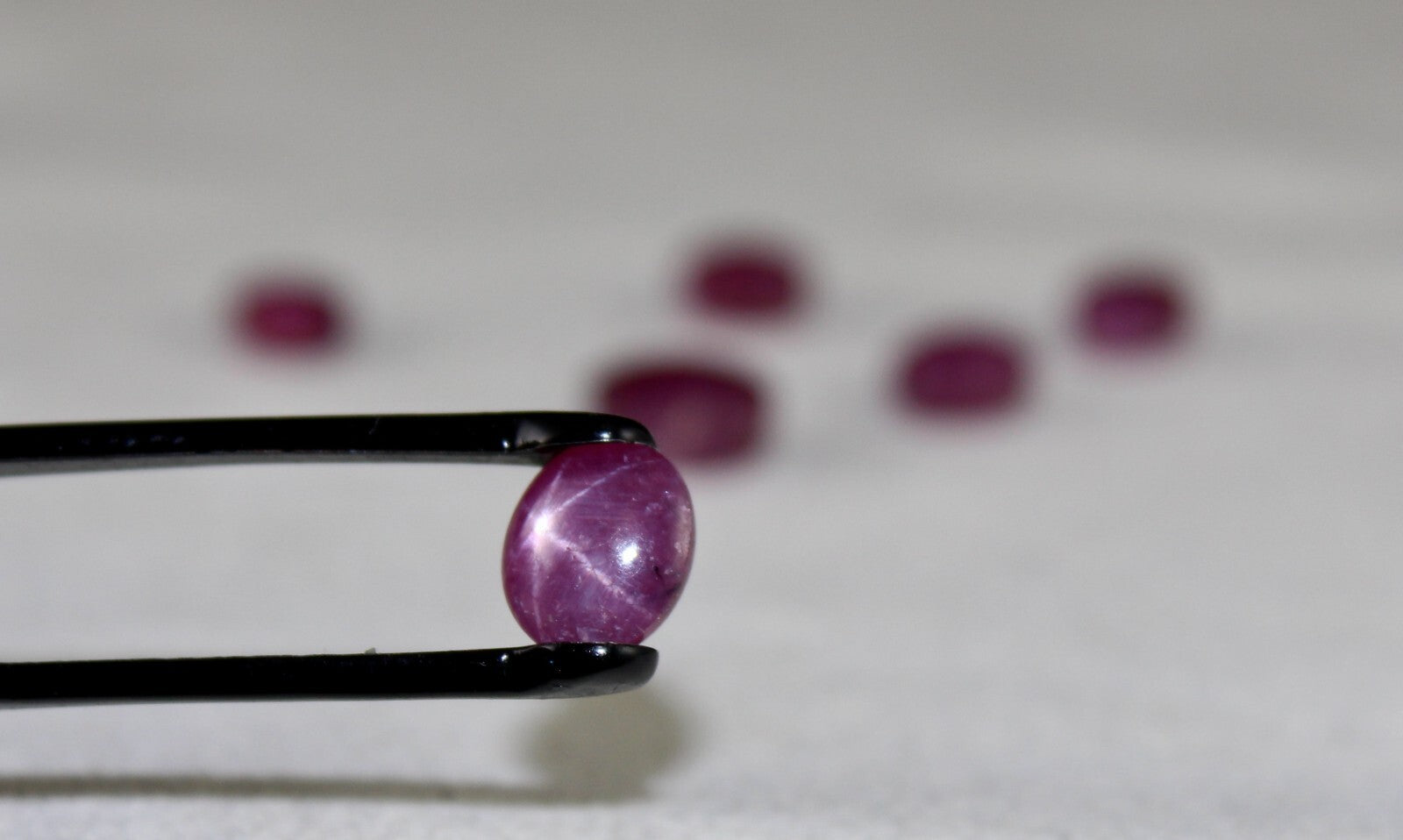 Certified Natural Star Ruby Oval Cabochon 23.09ct 6pc Loose Gemstone Set