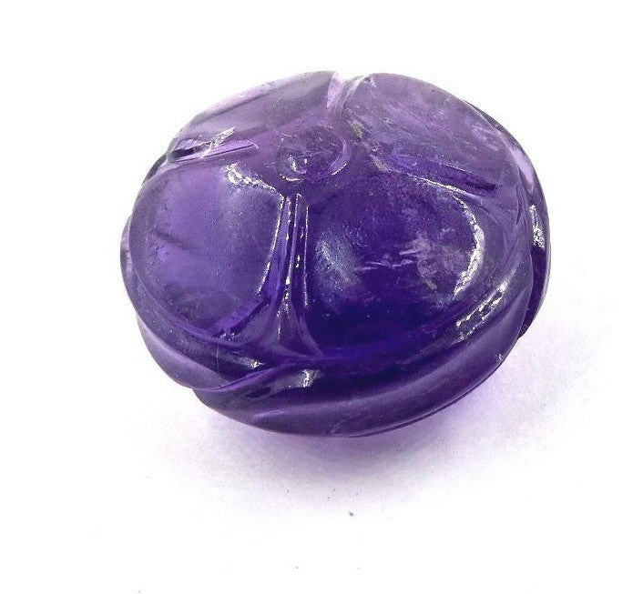 Natural Amethyst 87ct Carved Round Ball Gemstone 27mm For Pendant
