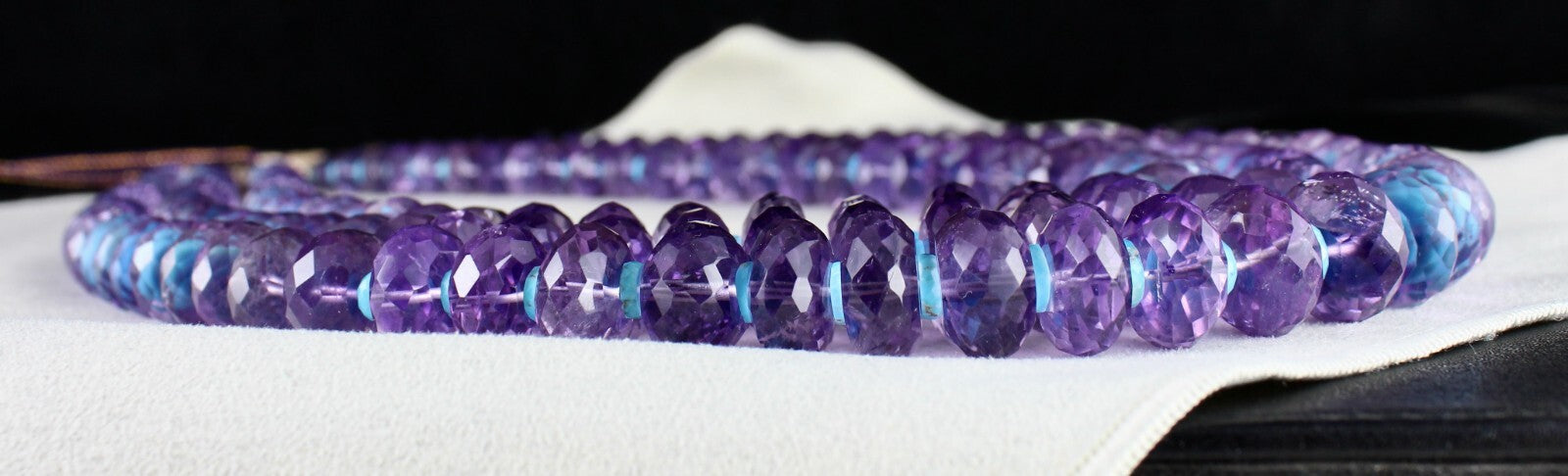 Certified Natural Amethyst & Turquoise Necklace 3 L 1838 Ct Gemstone For Women