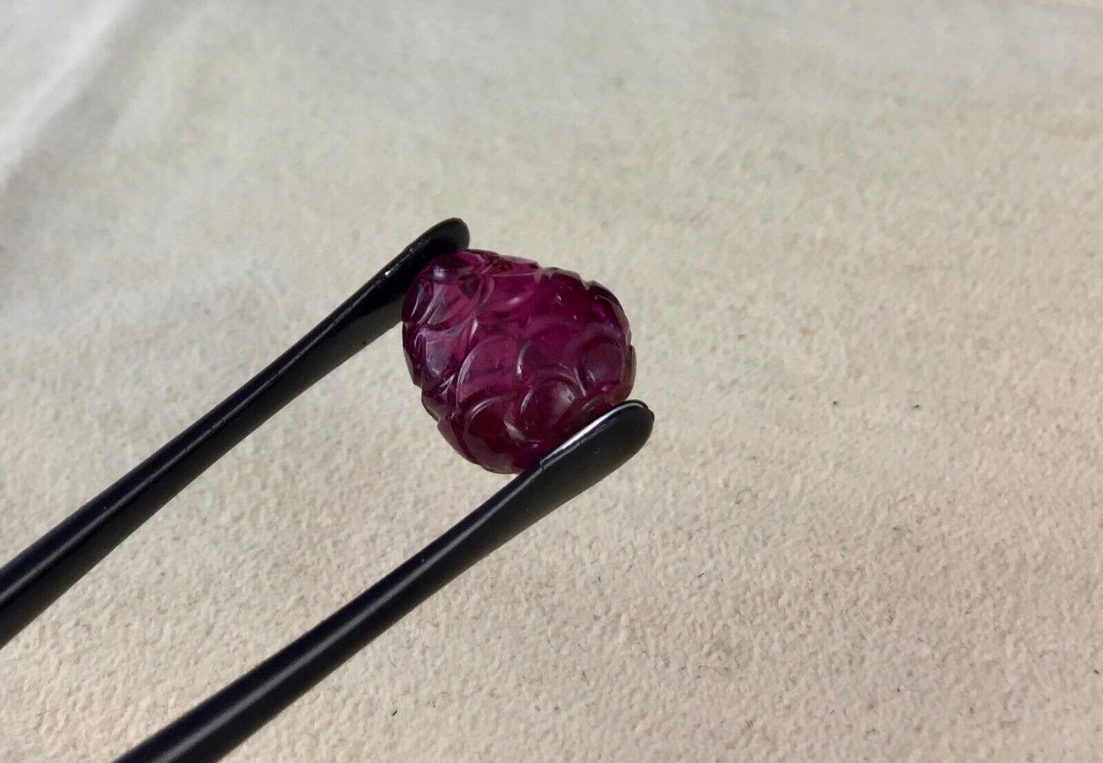 NATURAL TOURMALINE CARVED CABOCHON DRILLED BEAD 11.83 CTS GEMSTONE FOR PENDANT