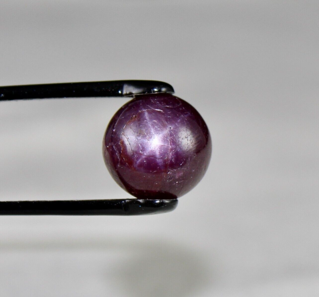 Certified Natural 6 Line Star Ruby Cabochon 10.68 Ct Gemstone For Ring/pendant