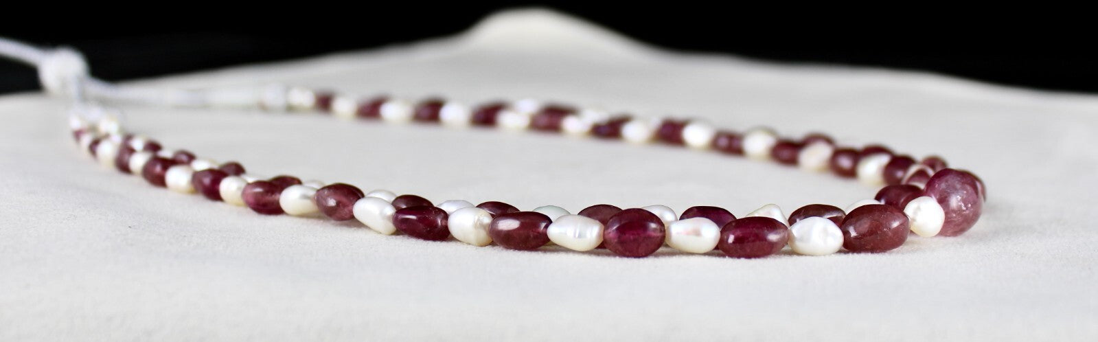 Certified Natural Pink Tourmaline Rubellite 218ct Pearl Beads Gemstone Necklace