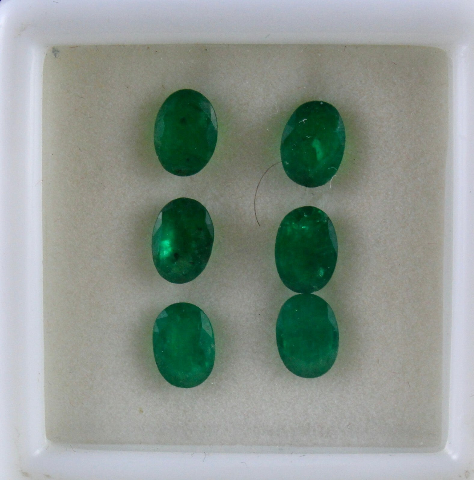Certified Natural Zambia Emerald Oval 7x5mm 6pcs 5.05ct Loose Gemstone Design