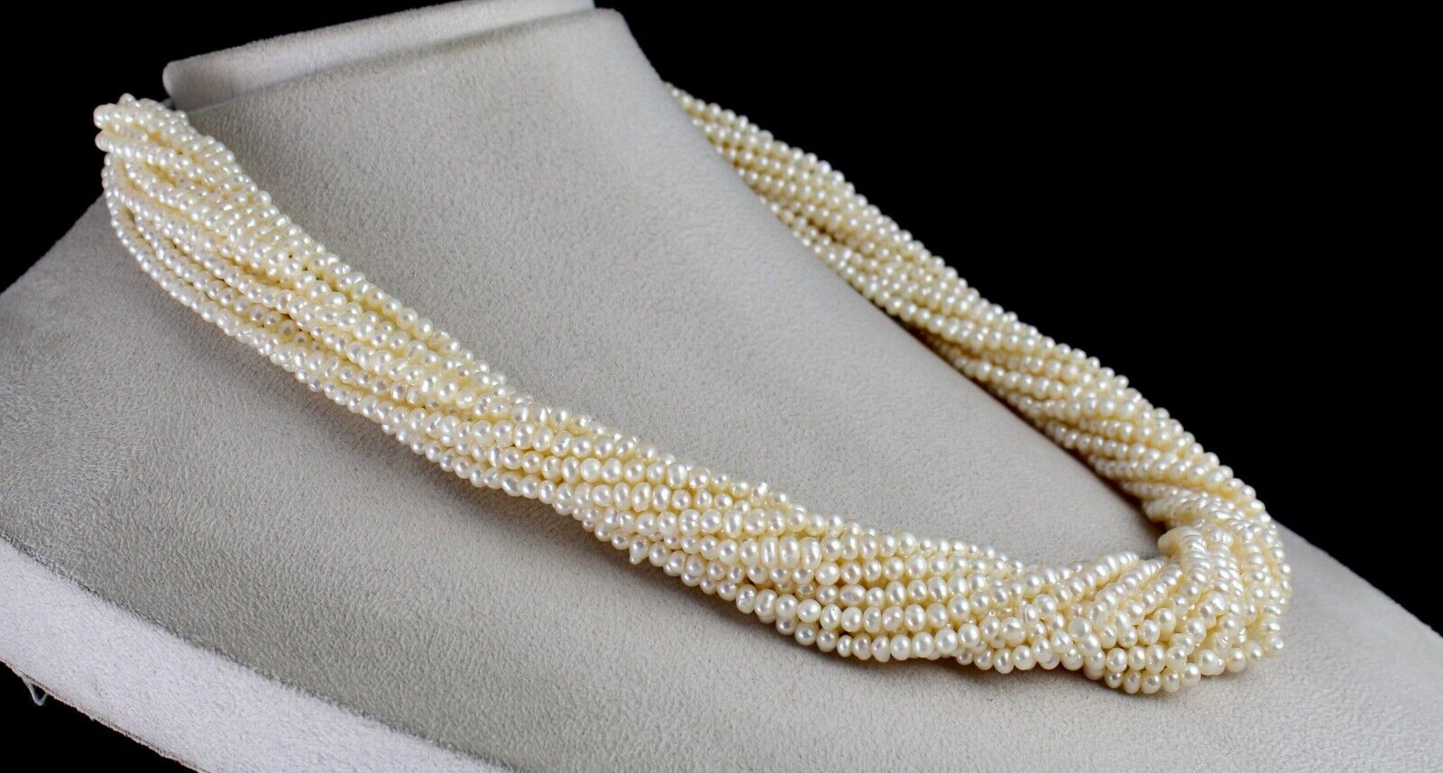 GENUINE FRESH WATER PEARL BEADS ROUND 14 L 772 CARATS GEMSTONE FASHION NECKLACE