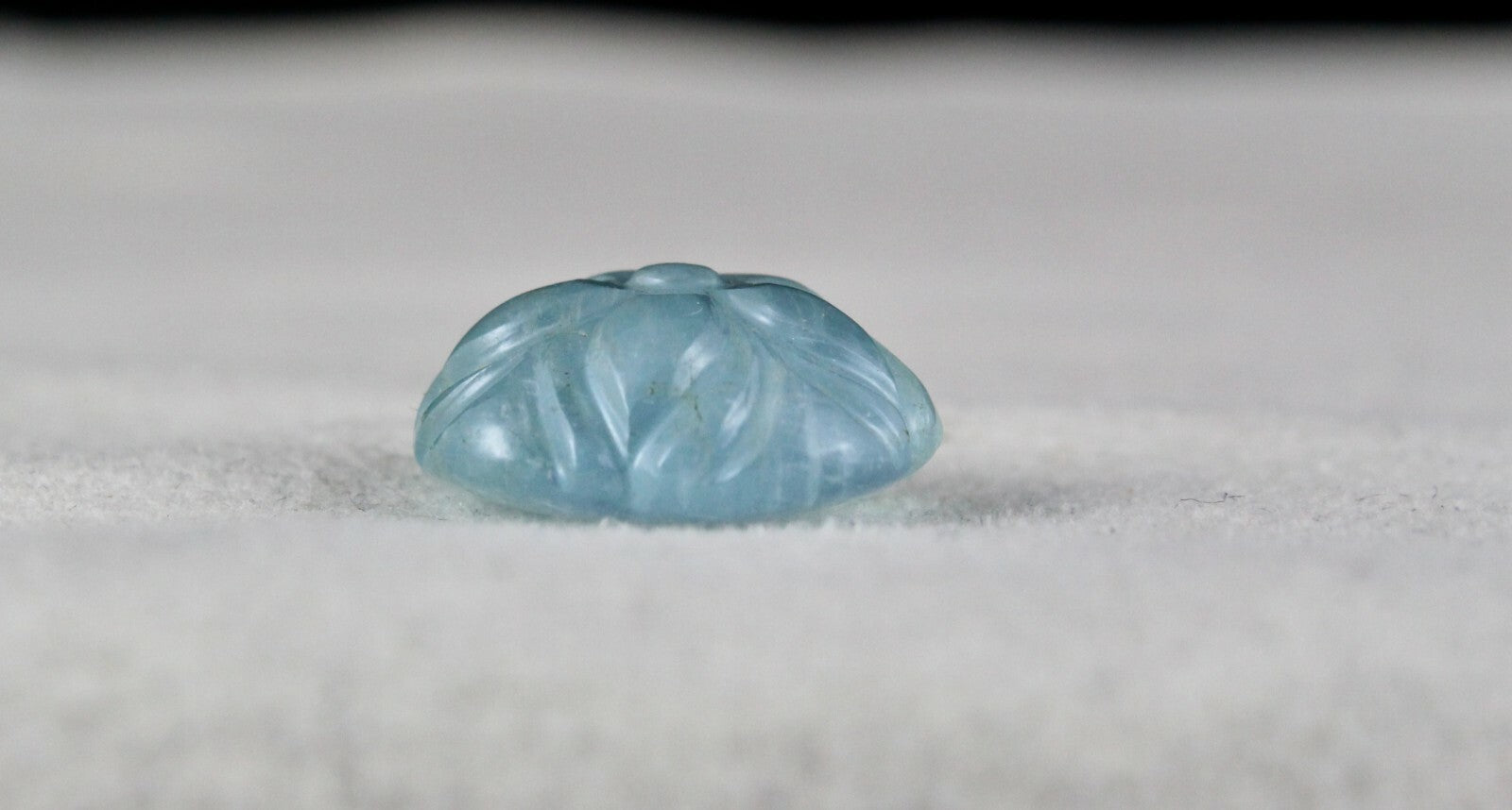 Natural Blue Aquamarine 15.18ct Carved Gemstone For Pendant Ring