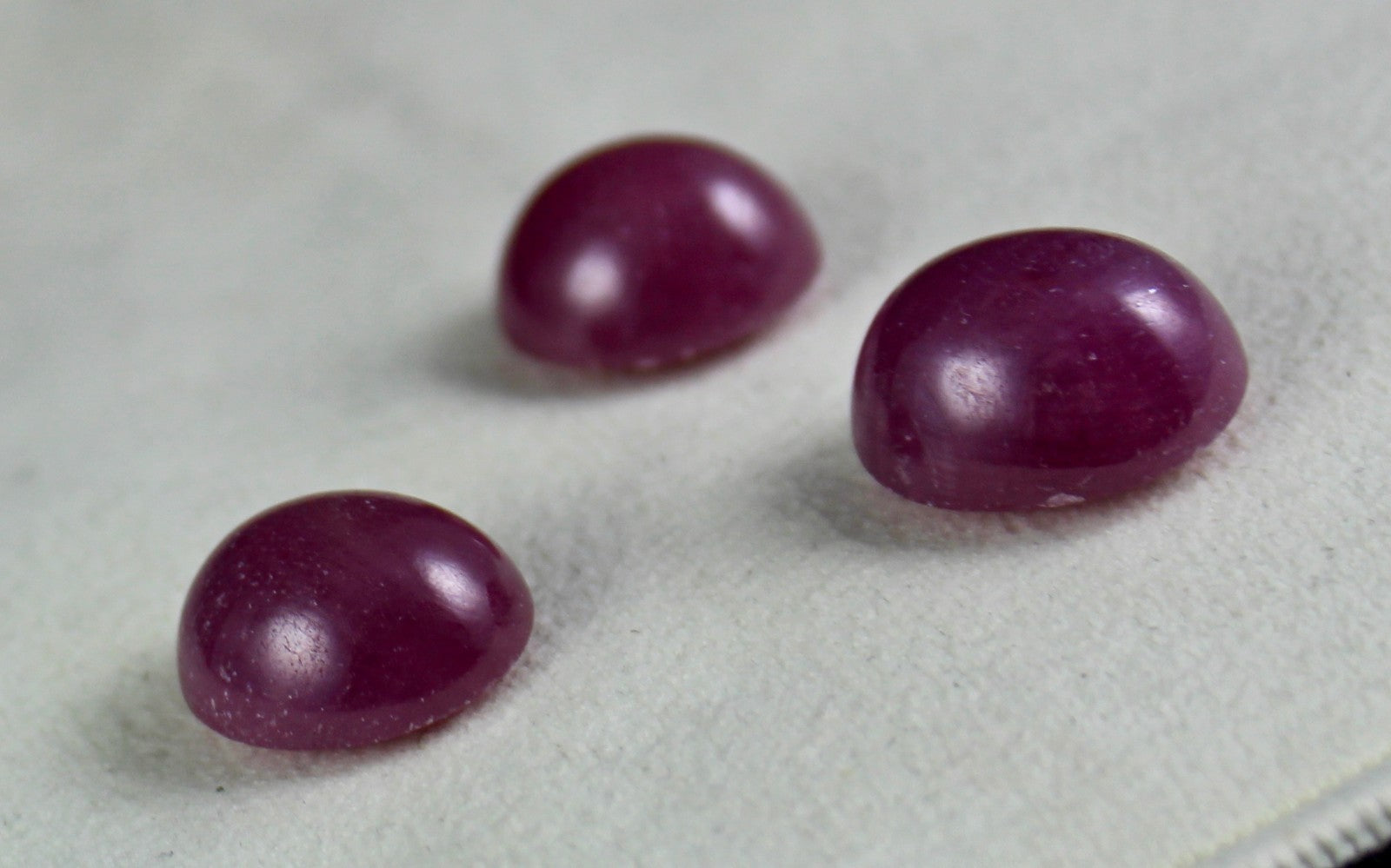 Certified Natural Ruby Oval Cabochon 3 Pc 80.39 Ct Gemstone Set For Earrings