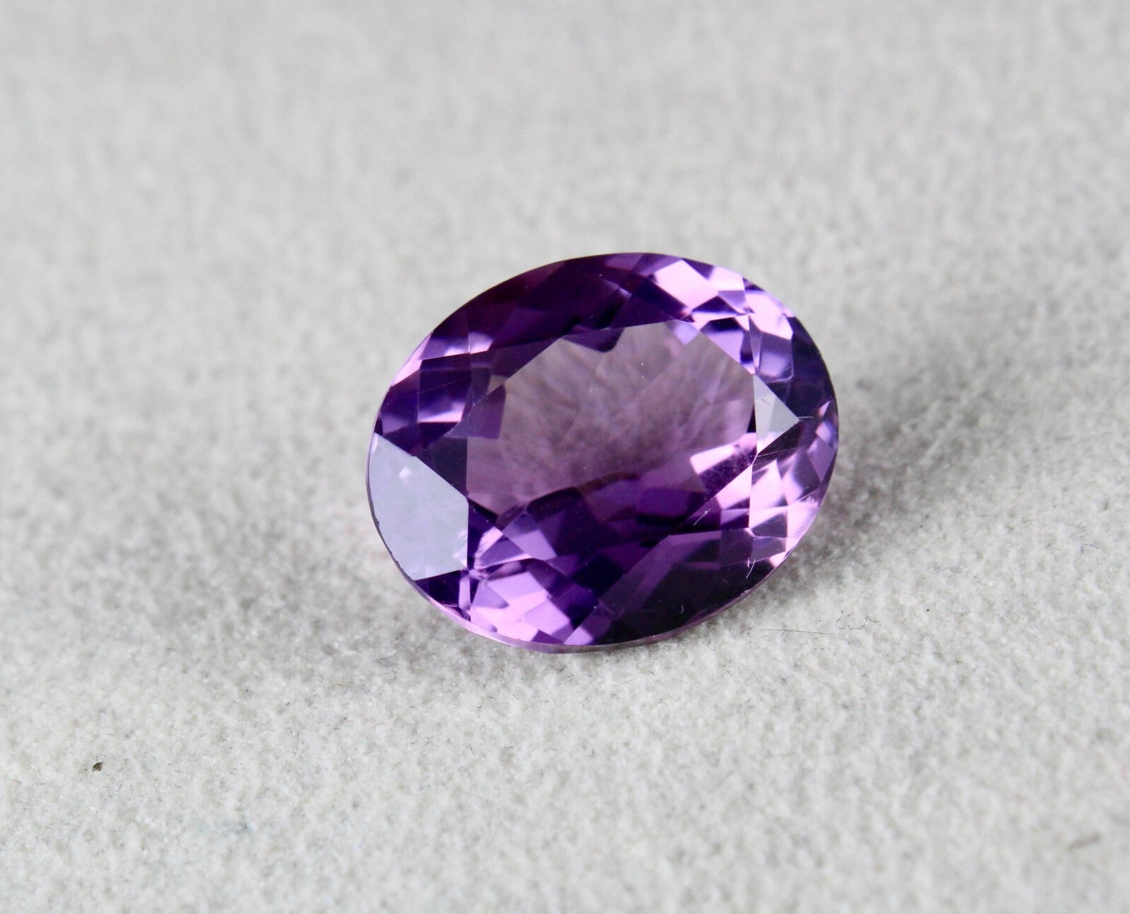 Large Natural Amethyst 18x15mm Oval Fine Cut Gemstone 16.08 Ct Pendant Ring