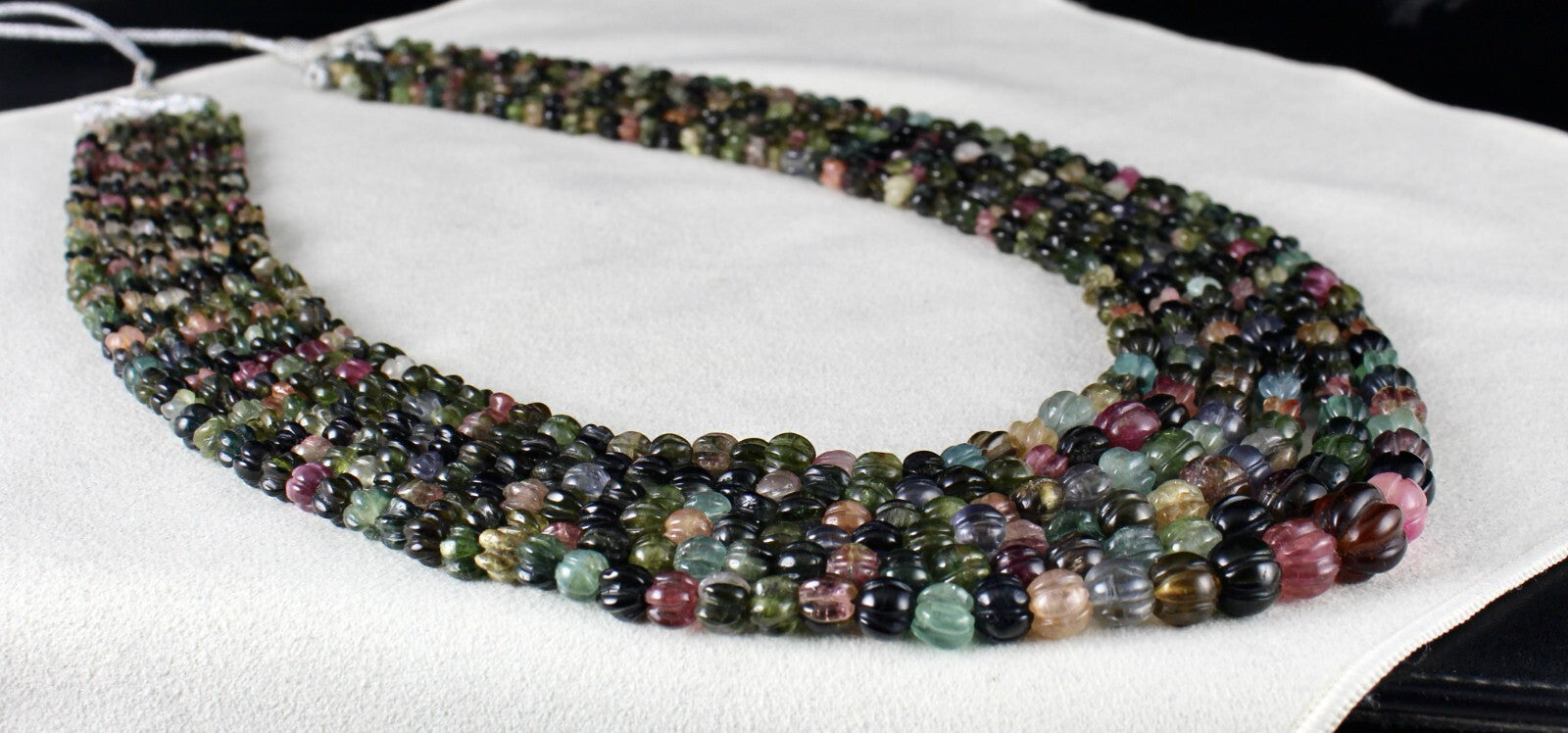 Certified Natural Multi-colour Tourmaline 841ct Beaded Gemstone Necklace