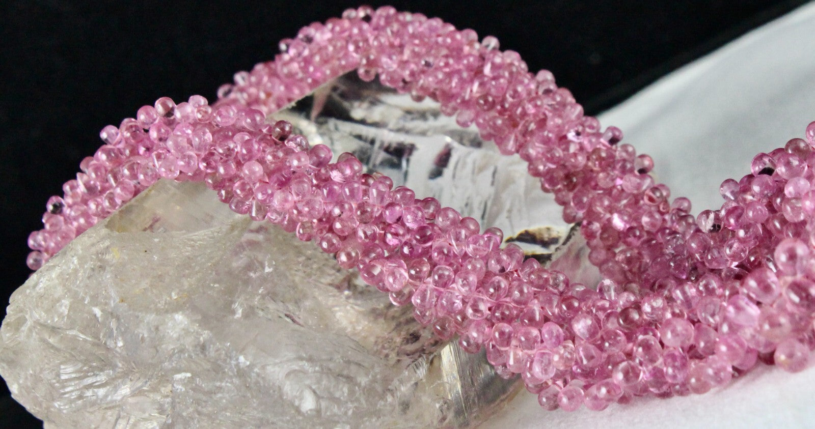 Certified Natural Tourmaline Rubellite Teardrop 431 Ct Gemstone Necklace