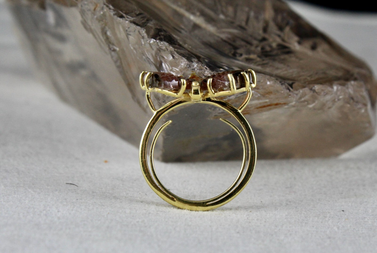 Tourmaline Multi Colour Butterfly 10ct Party Ring 925 Sterling Silver