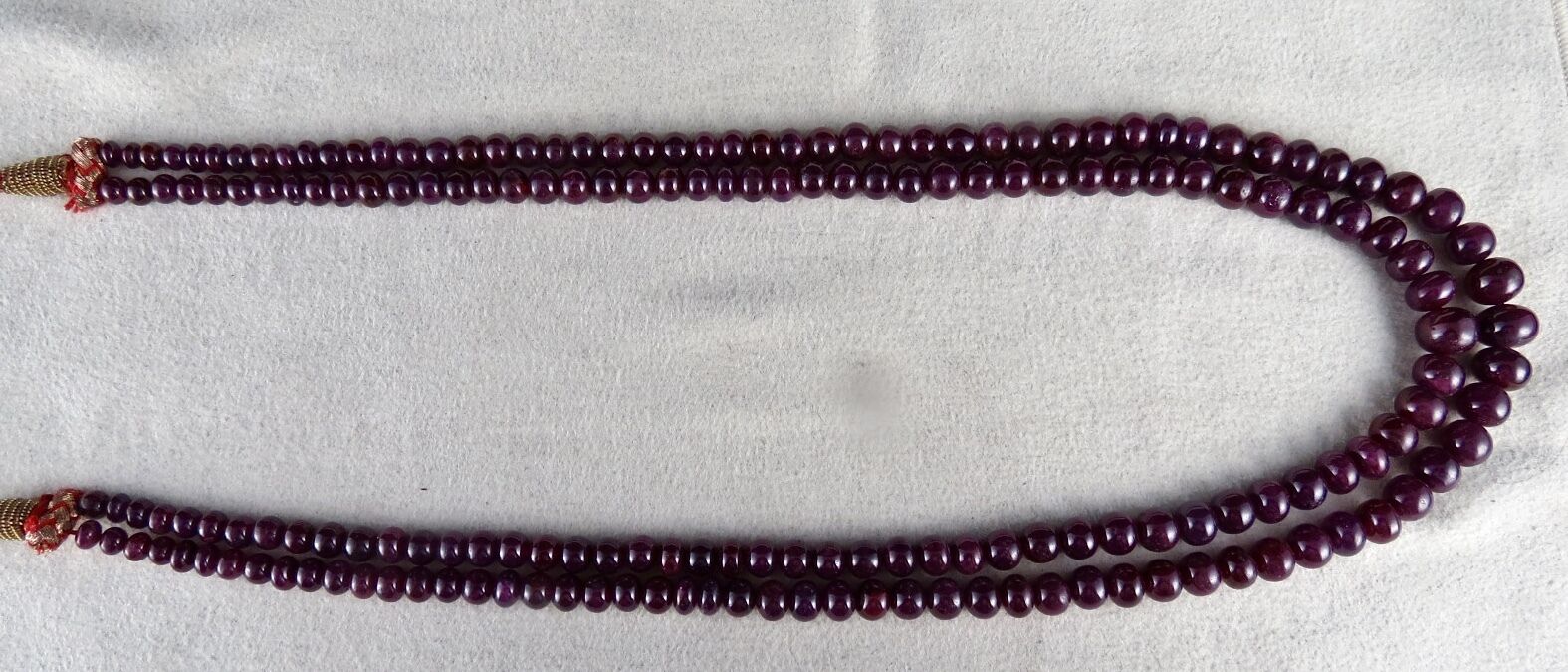 Natural African Untreated Ruby Beads Round 2 L 446 Ct Red Gemstone Fine Necklace
