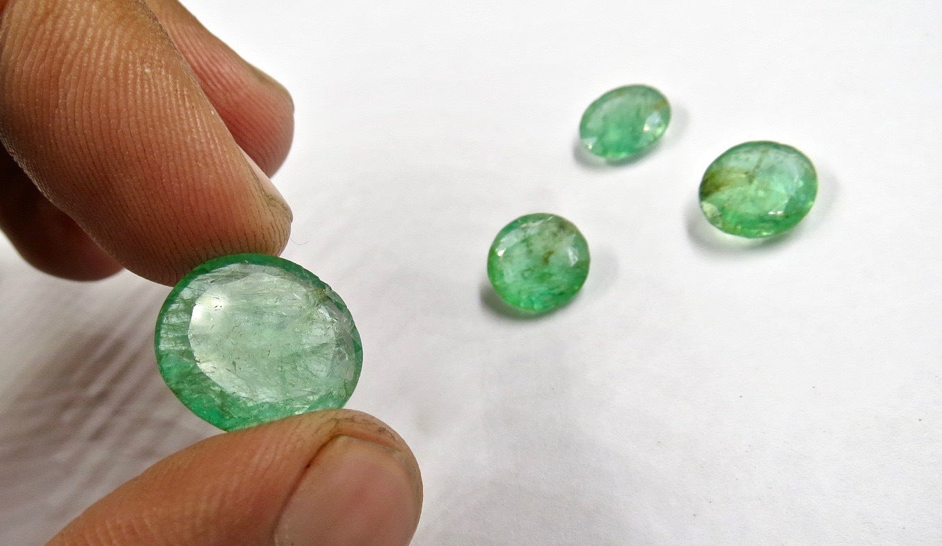 Natural Emerald Round Cut 16.05 Ct Set Earring Ring Pendant Jewelry Design