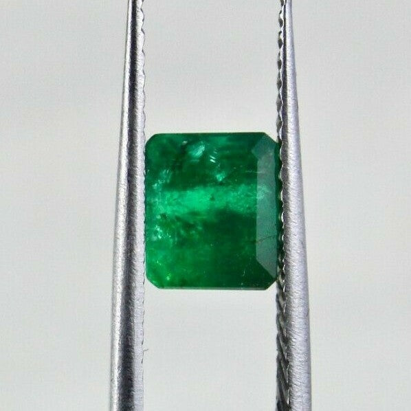 Certified Rare Natural Zambian Emerald 1.35 Ct Octagon Gemstone Ring Pendant