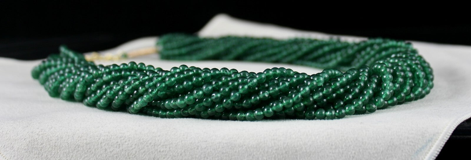 Emerald Colour Green Quartz 15l Necklace Aventurine 1175 Cts Round Beads