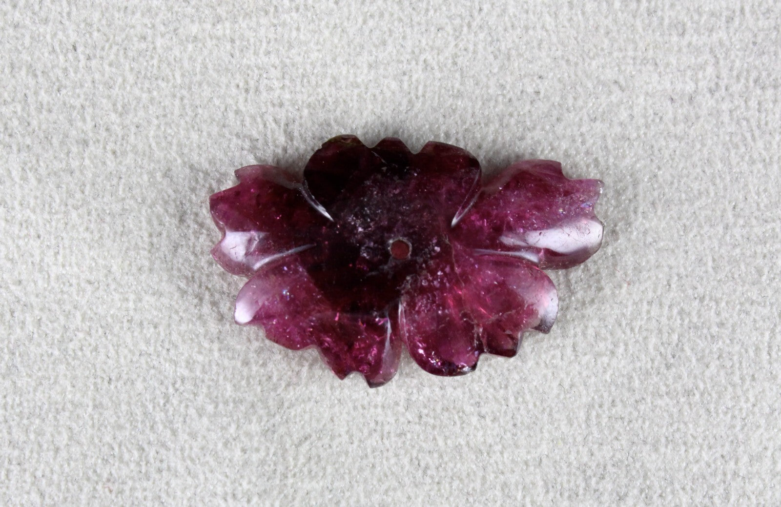 Natural Tourmaline 22.69 Ct Carved Flower Gemstone For Ring Pendant Design