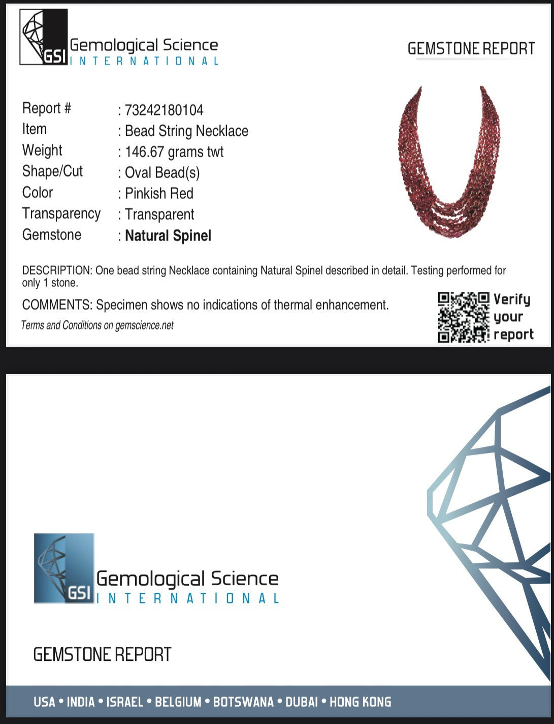 Certified Natural Red Spinel Necklace 705 Ct Statement Gemstone Jewelry Women