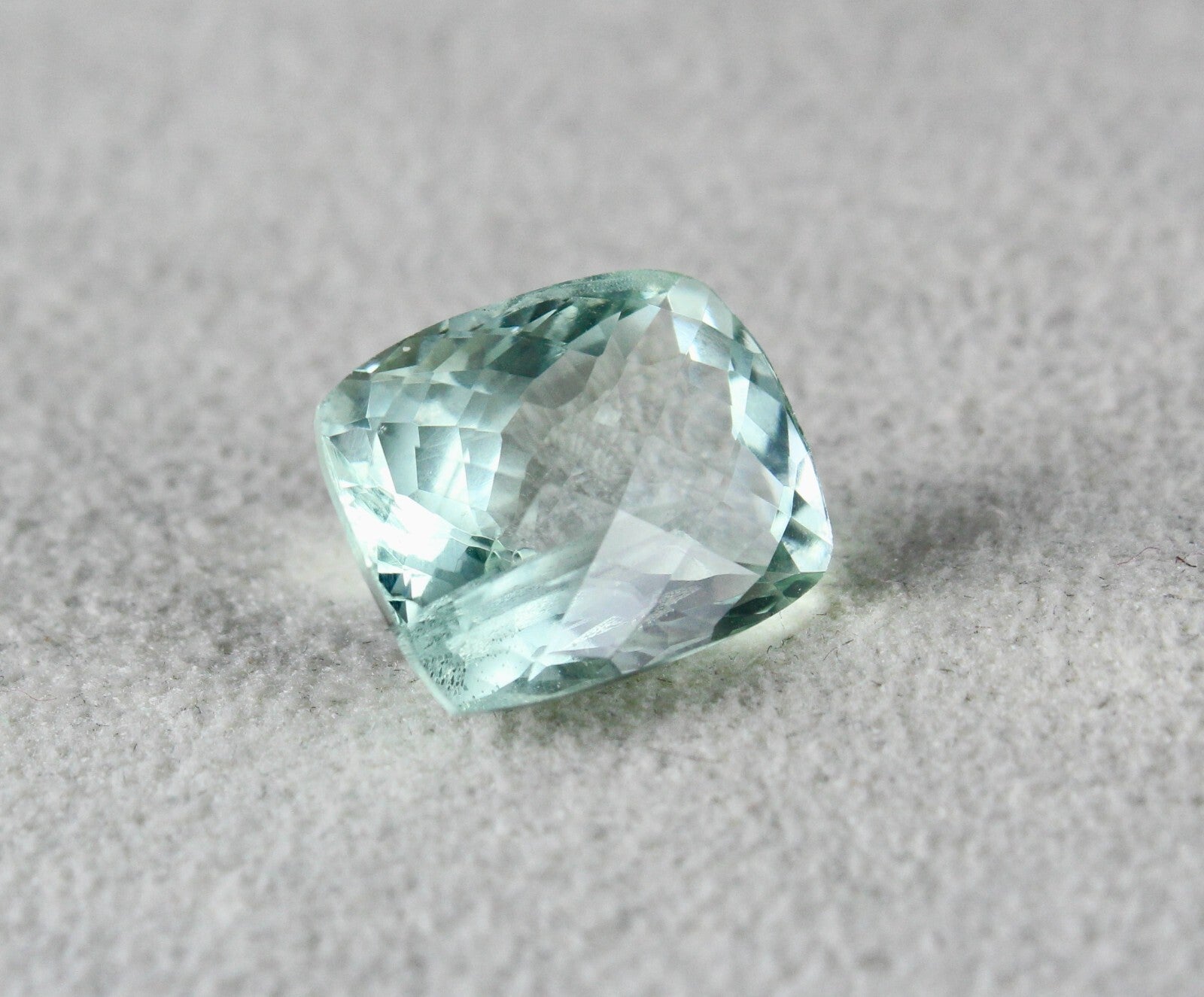 Certified Natural Blue Aquamarine 8.12ct Cushion Loose Gemstone For Ring