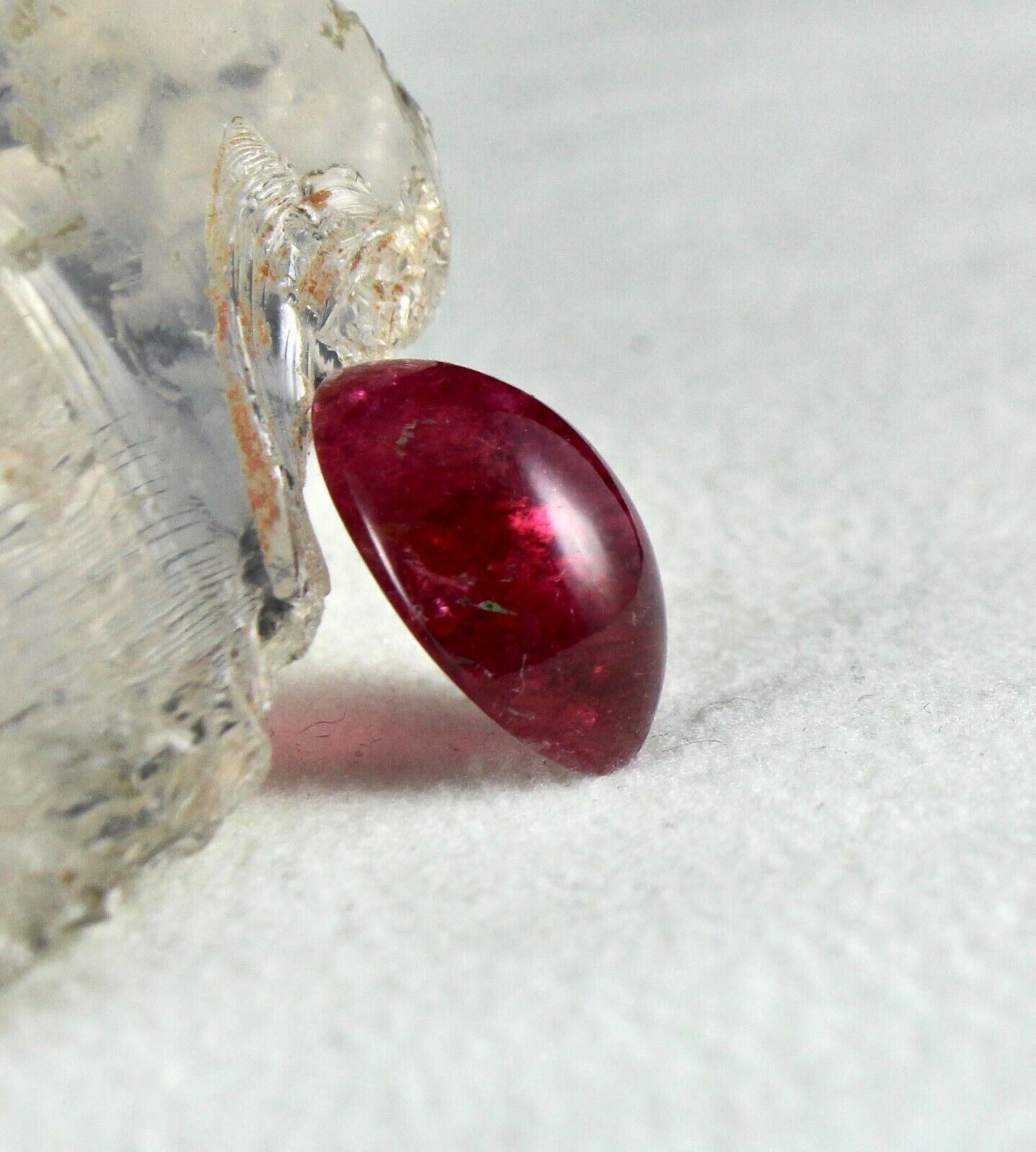 Natural Pink Tourmaline Rubellite 16x12mm Oval Cabochon 10.02 Ct Gemstone Ring