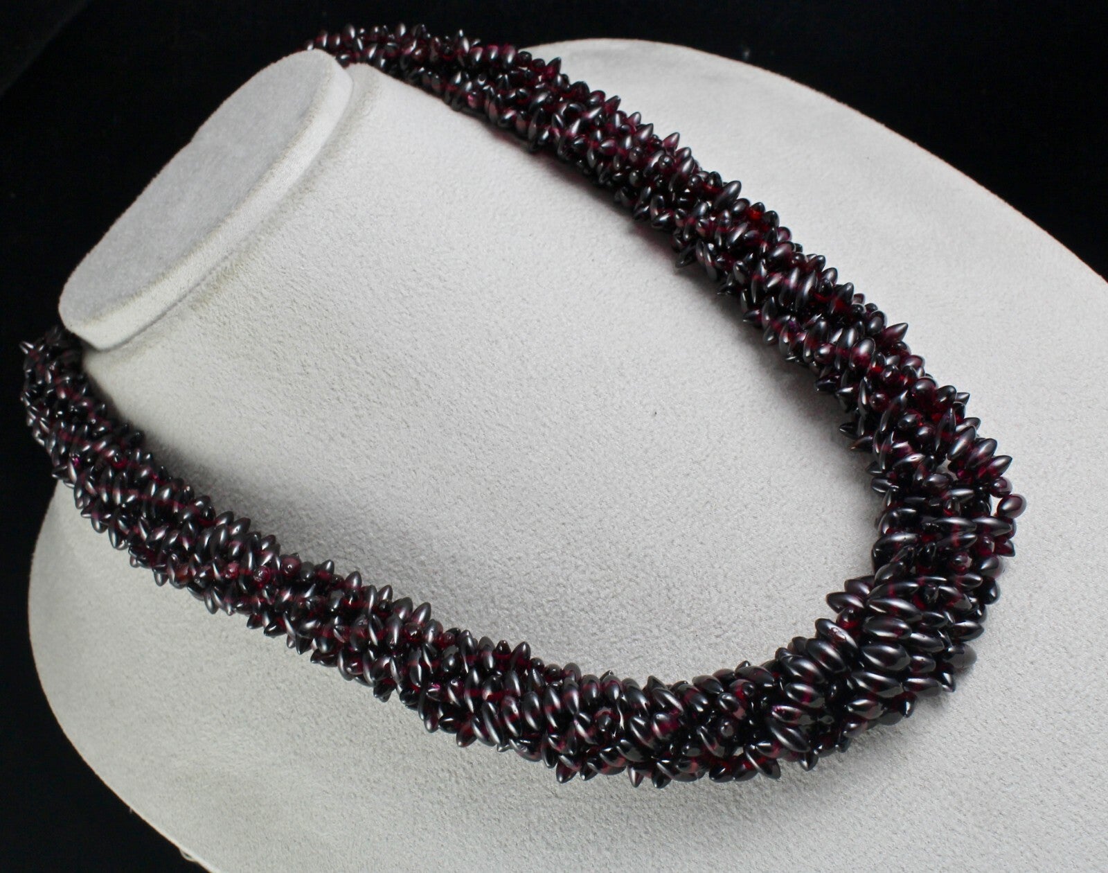 Natural Red Garnet Fancy Teardrop Necklace 1369 Ct Gemstone Beads Fine Jewelry