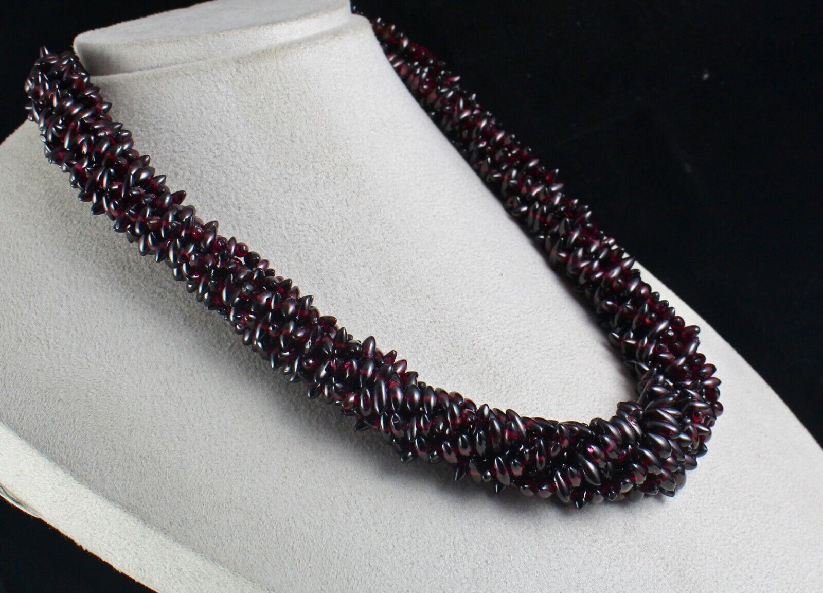 Natural Red Garnet Beads Fancy Teardrop 7 L 1369 Ct Gemstone Fine Necklace