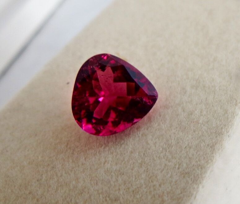 NATURAL RUBELLITE PINK TOURMALINE 10.5MM HEART CUT 4.03 CARATS GEMSTONE FOR RING