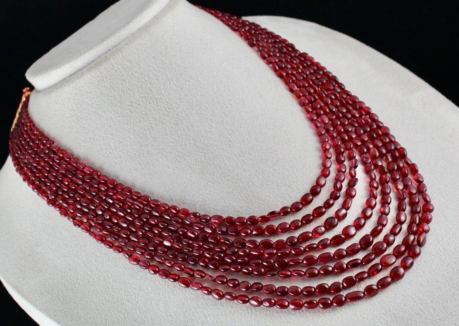 Natural Certified Red Spinel Beads Long 8 L 465 Ct Gemstone Important Necklace
