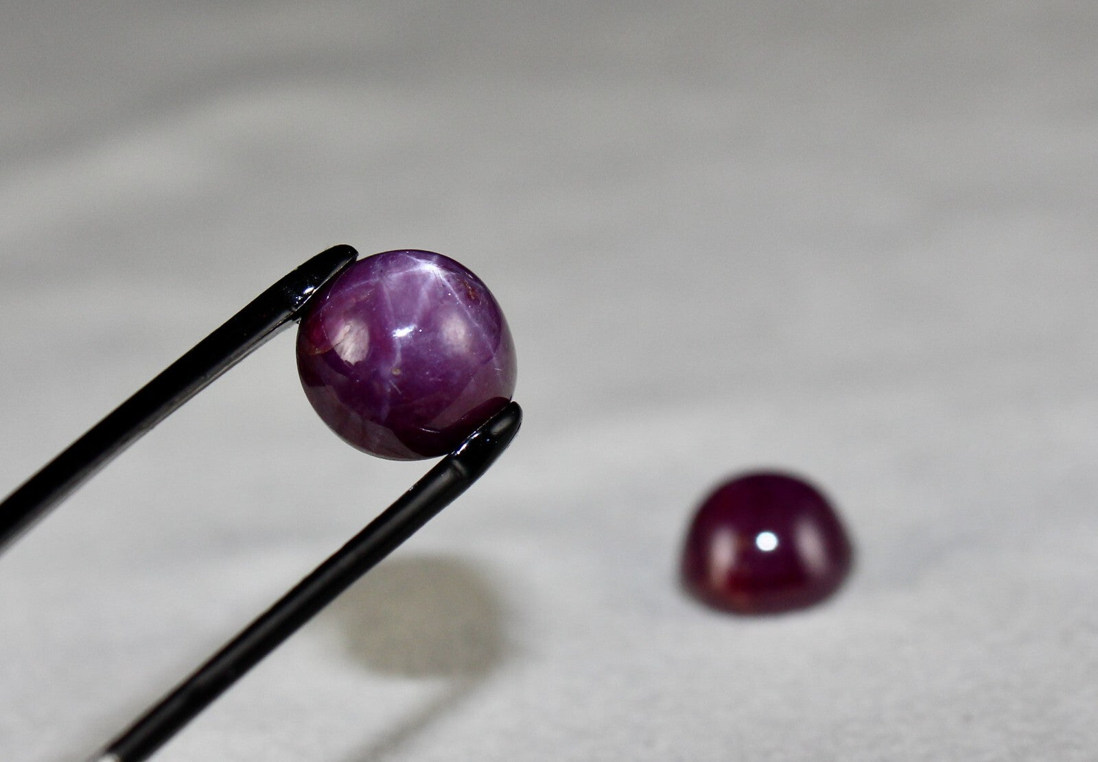 Certified Natural 6 Line Star Ruby 20.83 Ct Round Cabochon Red Gem For Earring