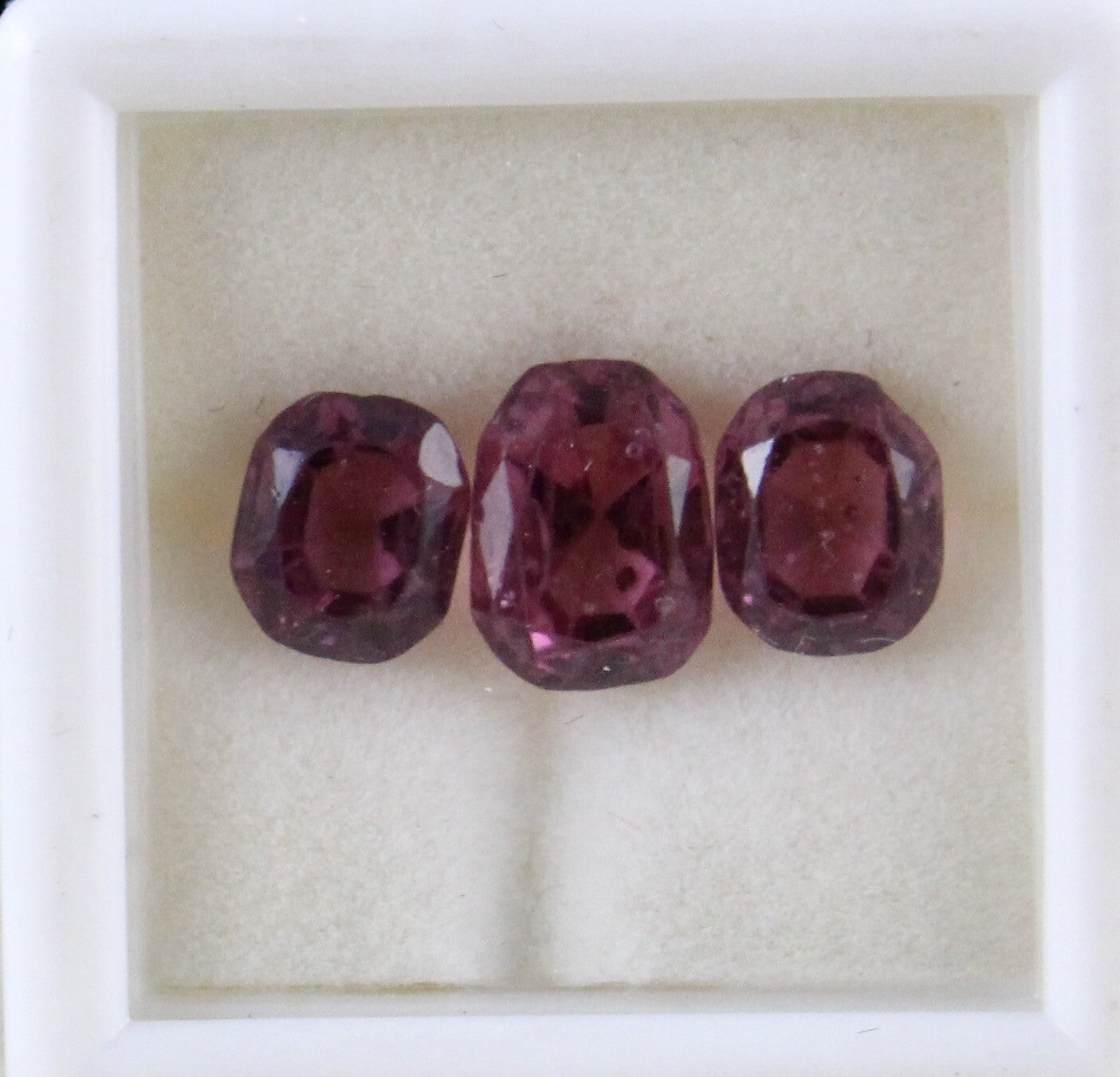 Certified Antique Natural Spinel Old Cushion 3 Pcs 5.08 Cts Gemstone For Ring