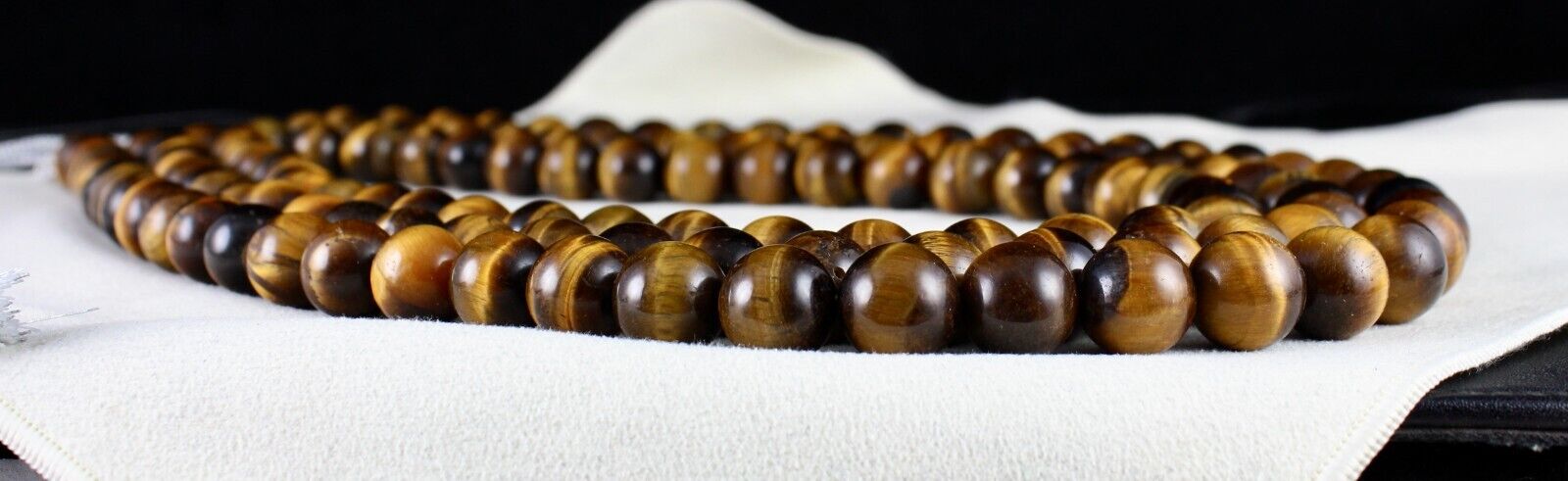 Natural Tiger Eye Beads Round 3 L 2016 Ct Big Gemstone Antique Fashion Necklace