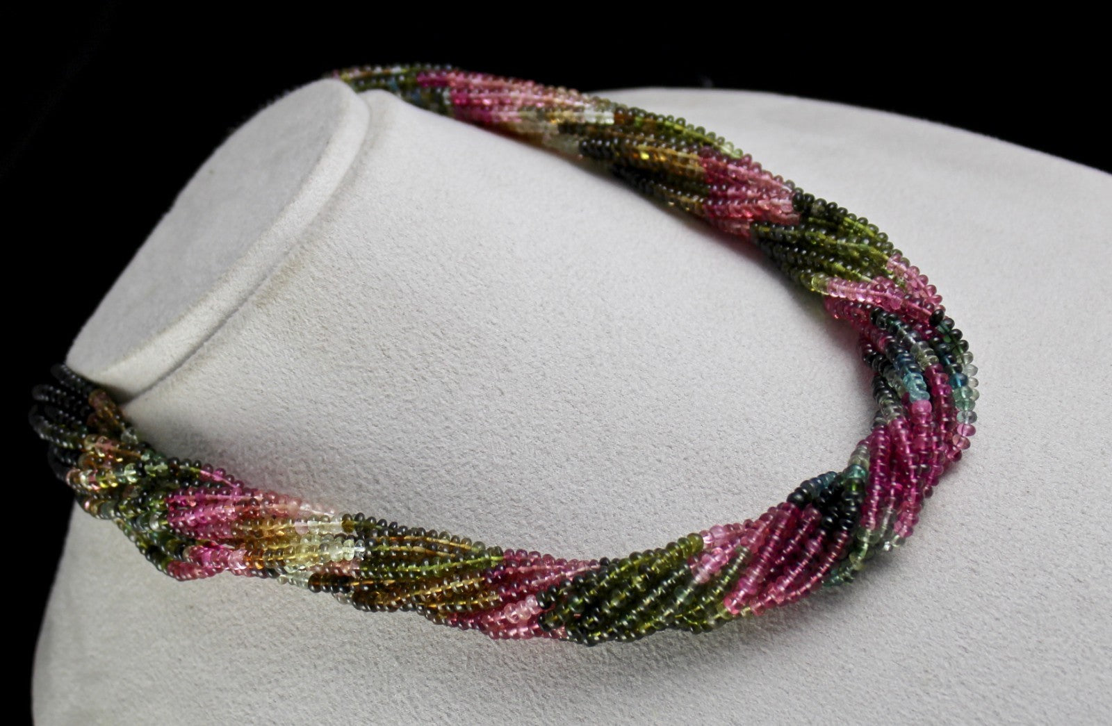 Certified Natural Tourmaline Necklace Multi Color Faceted 722 Ct Sterling Silver