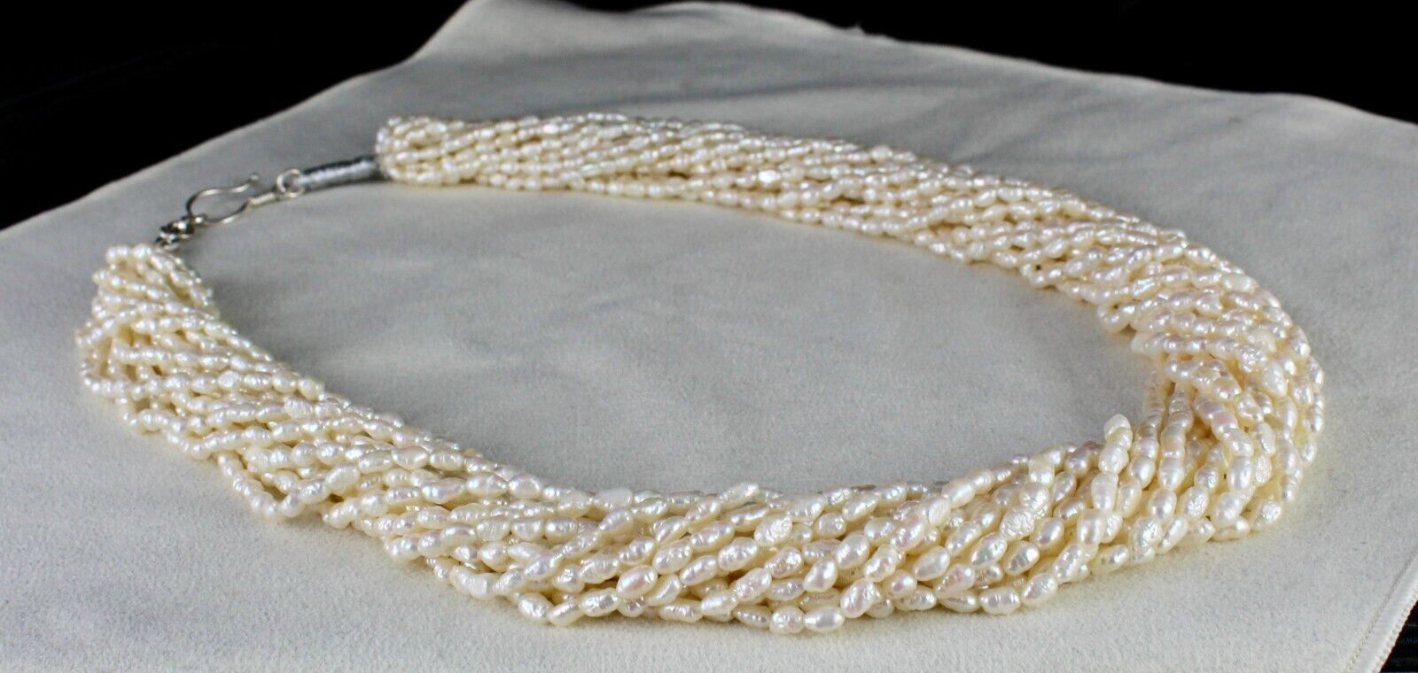 GENUINE FRESH WATER PEARL BEADS FANCY 17 L 802 CARATS GEMSTONE FASHION NECKLACE