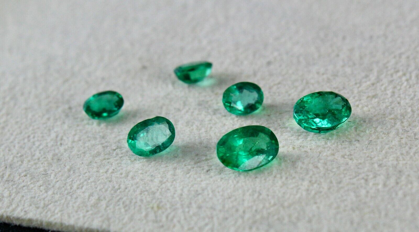 NATURAL ZAMBIA EMERALD OVAL CUT 6 PCS 3.08 CTS LOOSE GEMSTONE DESIGNING EARRING