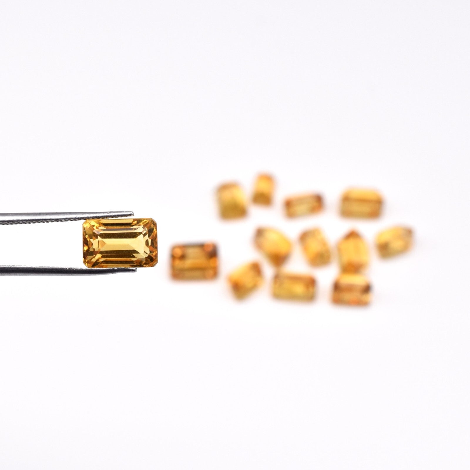 Natural Citrine Octagon Cut 13pc 36.05 Ct Loose Gemstone For Bracelet Set