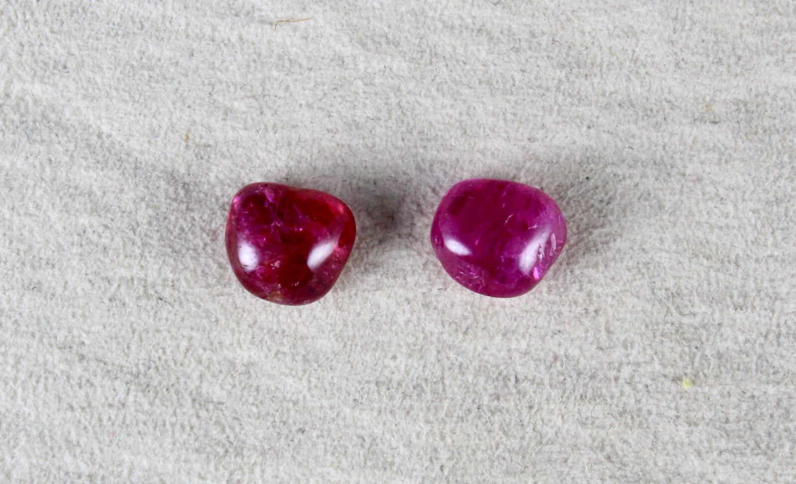 Certified Natural Burmese Ruby 10.48 Ct Fancy Cabochon Gemstone Earring Pair
